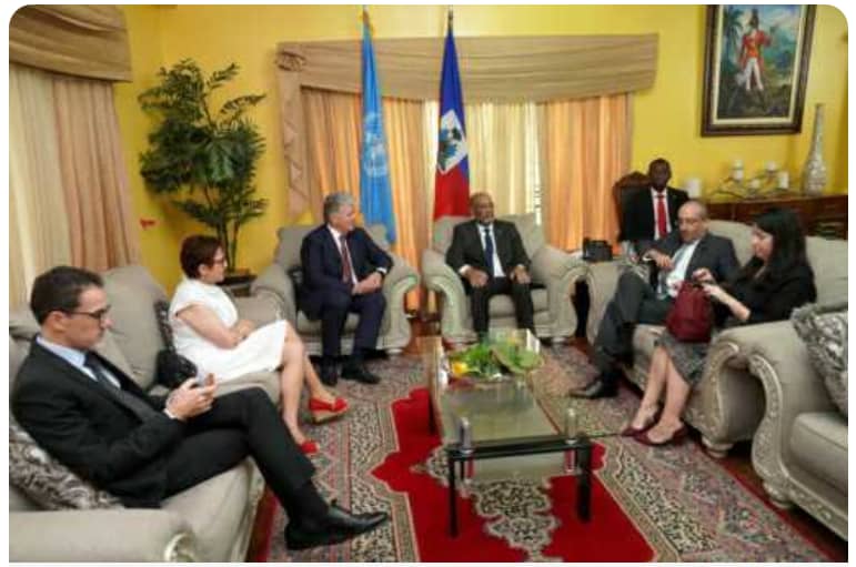  Ariel Henry et une délégation de l’ONU discutent des préparatifs liés à l’arrivée de la mission multinationale