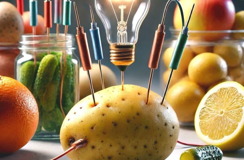  Saviez-vous qu’il est possible d’éclairer une ampoule avec des fruits et légumes ?