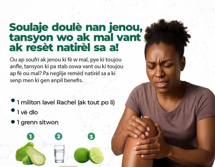  Soulaje doulè nan jenou, tansyon wo ak mal vant ak resèt natirèl sa a!