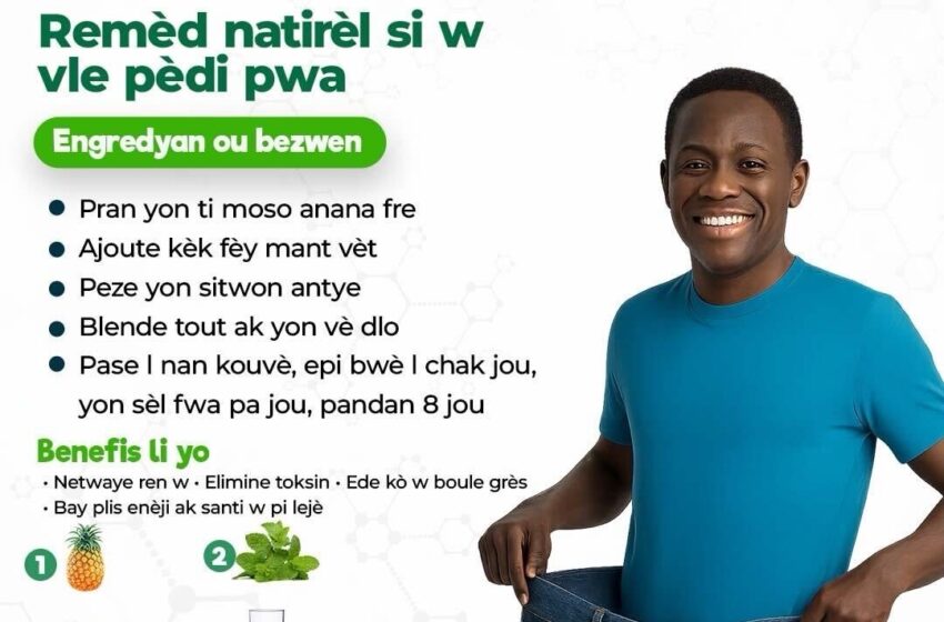  Remèd natirèl si w vle pèdi pwa