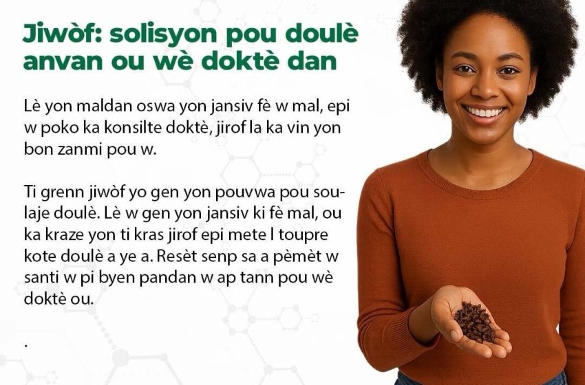  Jiwòf: solisyon pou doulè anvan ou wè doktè dan