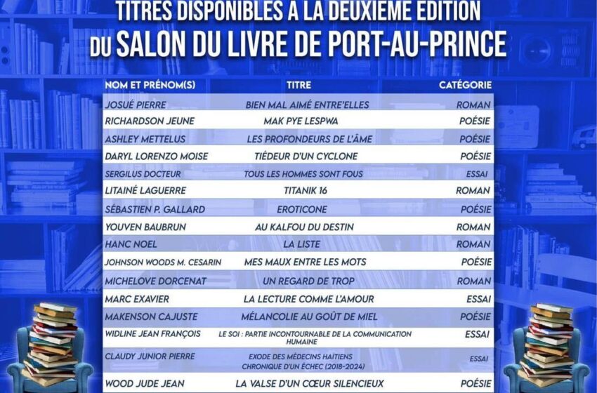  Les auteurs de la 2e édition du Salon du Livre de Port-au-Prince annoncés