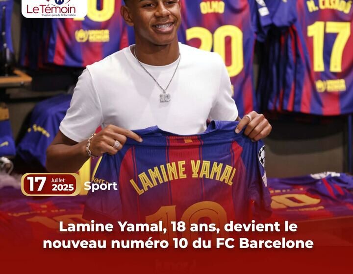 Lamine Yamal, 18 ans, devient le nouveau numéro 10 du FC Barcelone