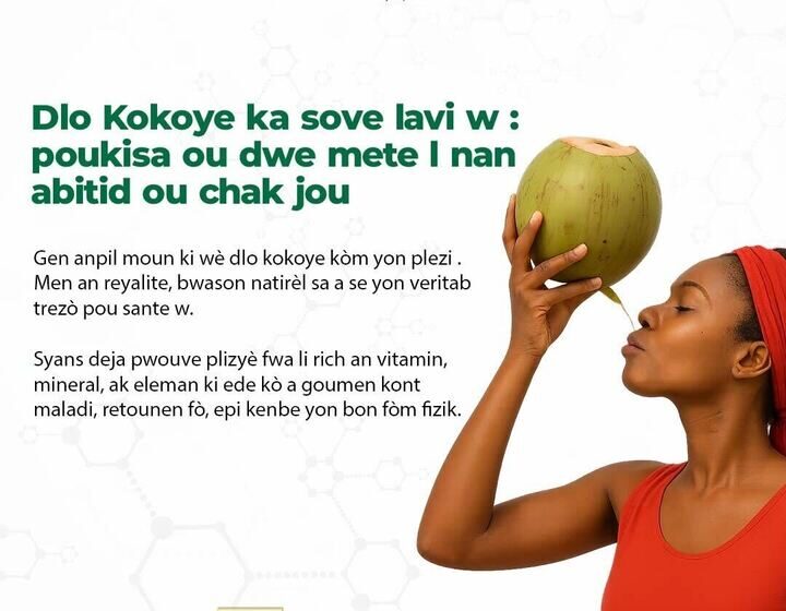  Dlo Kokoye ka sove lavi w : poukisa ou dwe mete l nan abitid ou chak jou