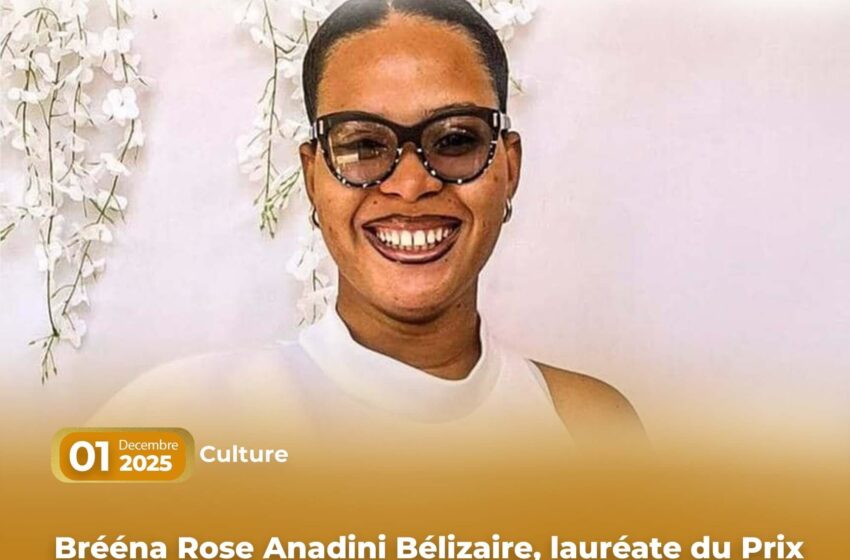  Brééna Rose Anadini Bélizaire, lauréate du Prix Jean Métellus 2025