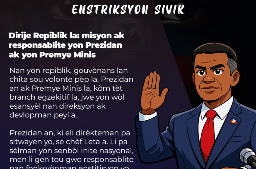 Dirije Repiblik la: misyon ak responsablite yon Prezidan ak yon Premye Minis
