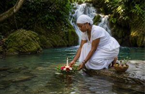 Offrandes aux esprits de l’eau