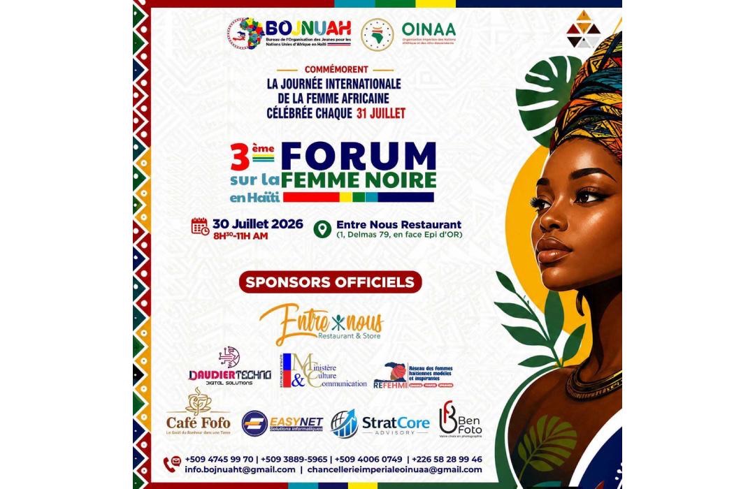 Le BOJNUAH et l’OINAA saluent la contribution des différents acteurs au succès du 3ᵉ Forum international sur la femme noire en Haïti