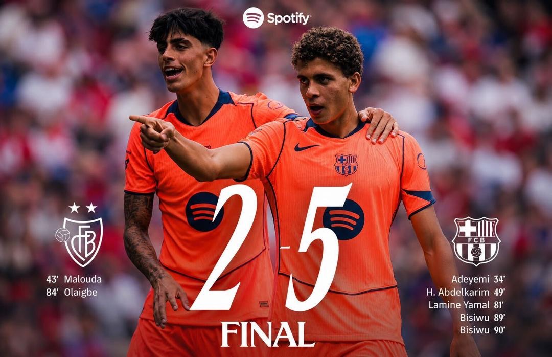Bâle 2-5 Barça : Yamal marque pour son retour