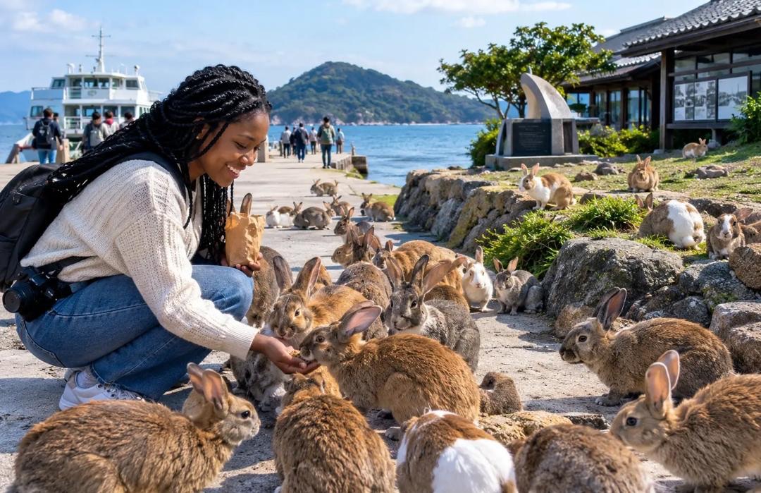 Saviez-vous que le Japon abrite une île entièrement peuplée de lapins en liberté ?