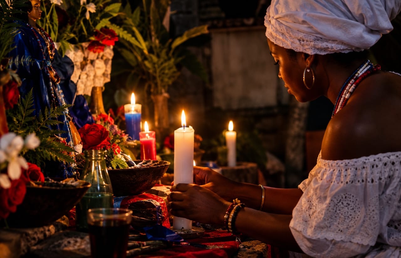 Pourquoi allume-t-on des bougies dans certaines pratiques vodou ?