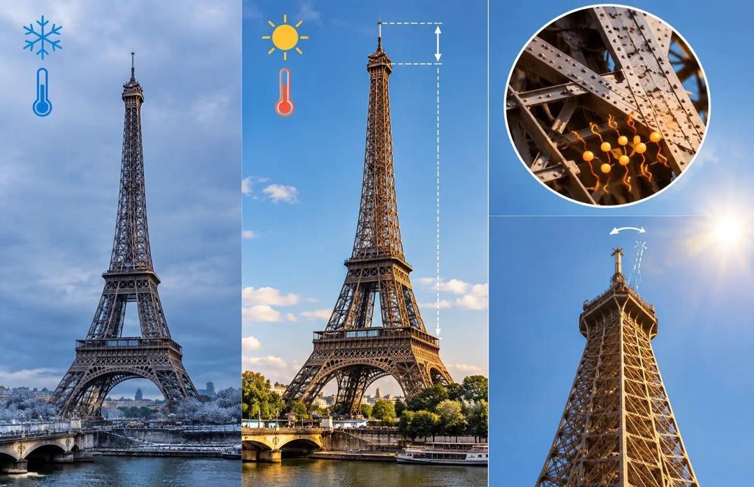 Saviez-vous que la tour Eiffel peut grandir de plusieurs centimètres ?