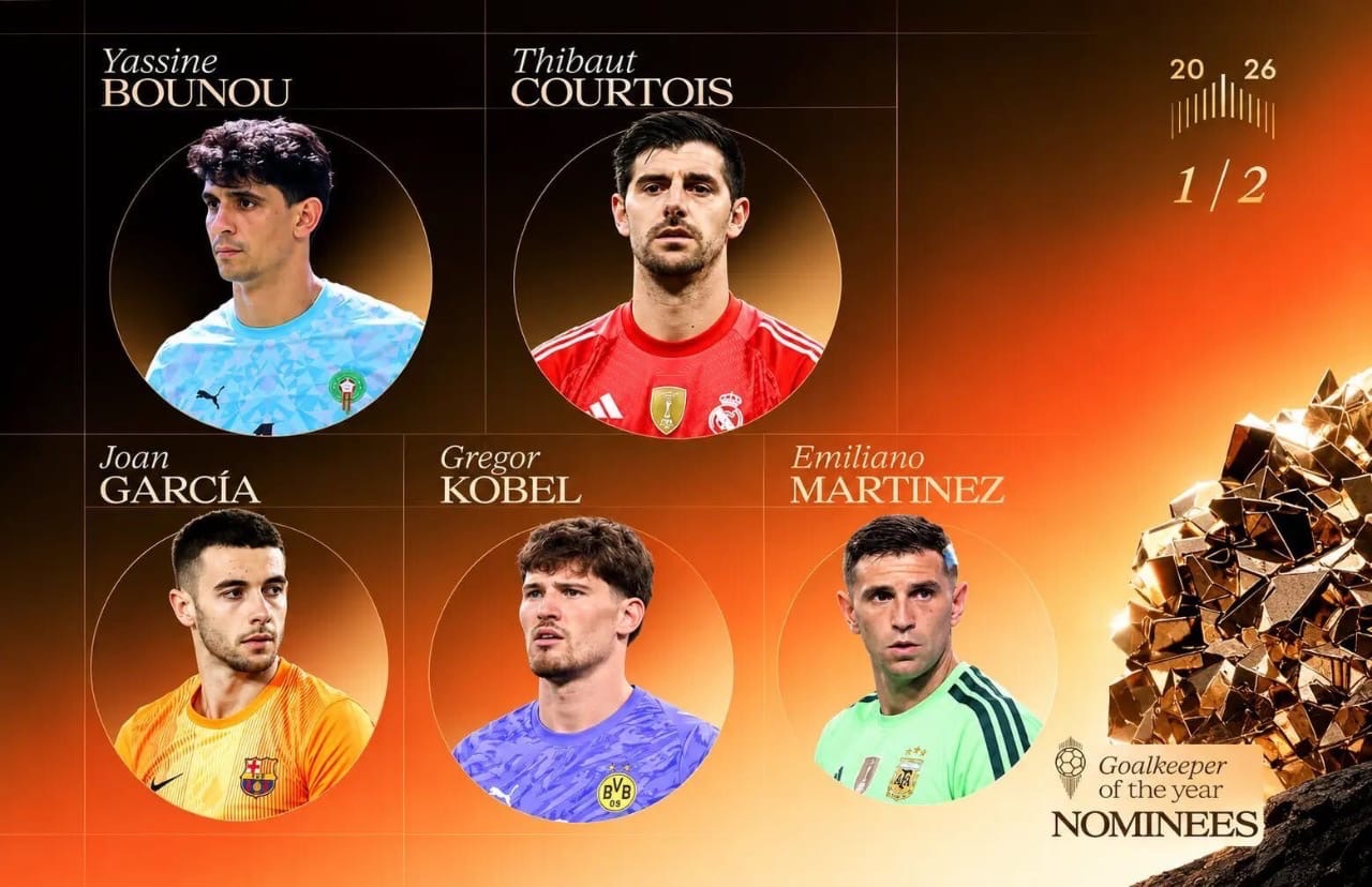 OFFICIEL ! LES NOMMÉS POUR LE TROPHÉE YACHINE AU BALLON D’OR 2026&nbsp;