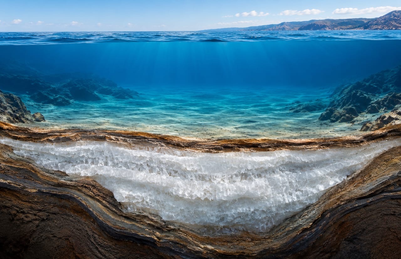 Saviez-vous qu’il existe sous les océans des couches de sel pouvant atteindre plusieurs centaines de mètres d’épaisseur, soit plus hautes que certains gratte-ciel ?
