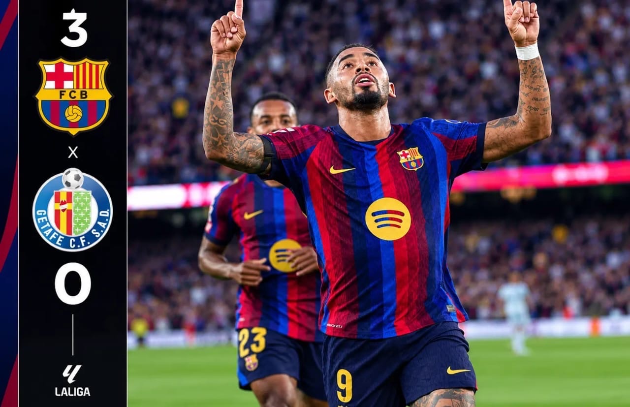 FC Barcelone 3-0 Getafe : Gabriel Jesus et Anthony Gordon brillent
